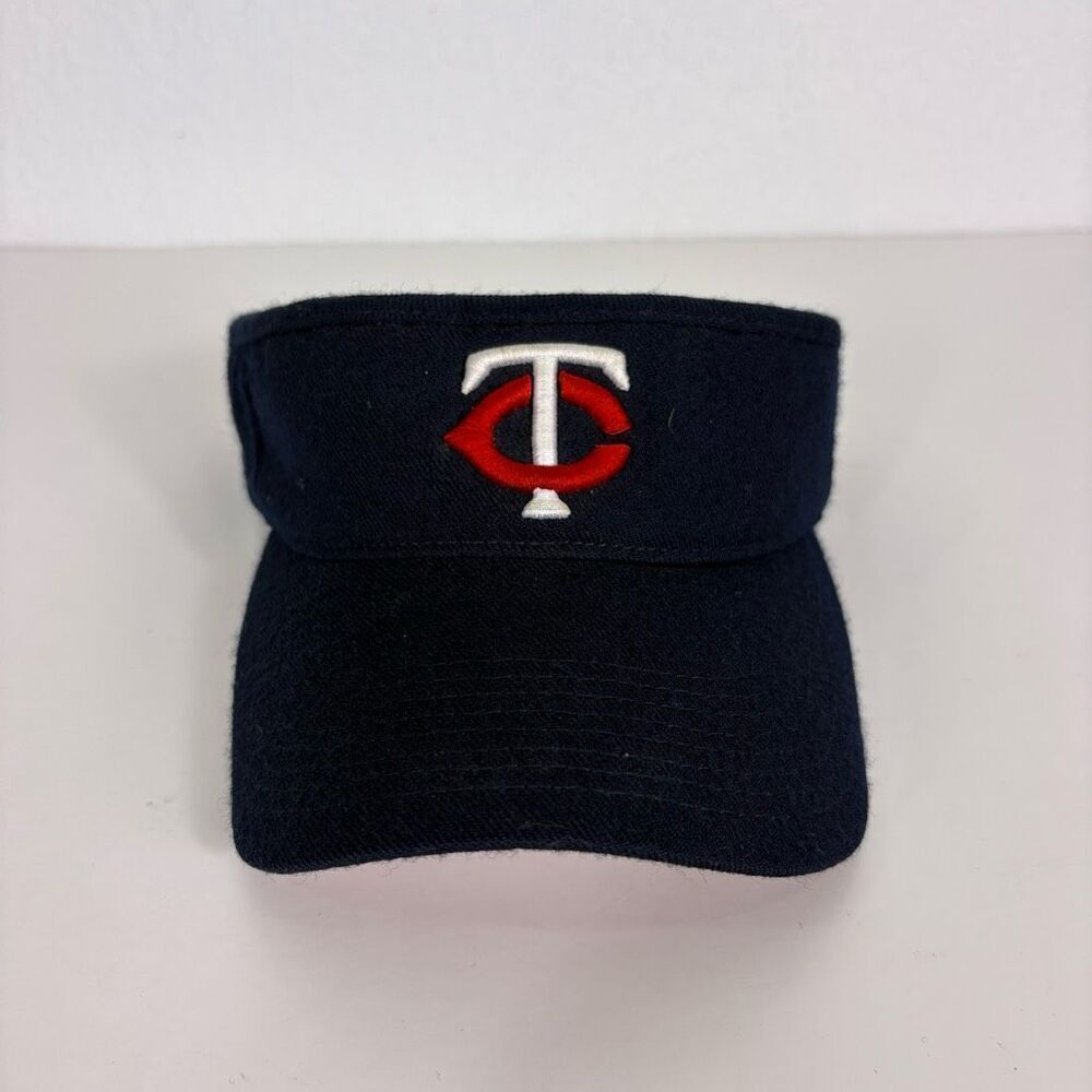 Nike MLB Minnesota Twins Baseball Navy Blue 100% Wool Visor Hat Adjustable
